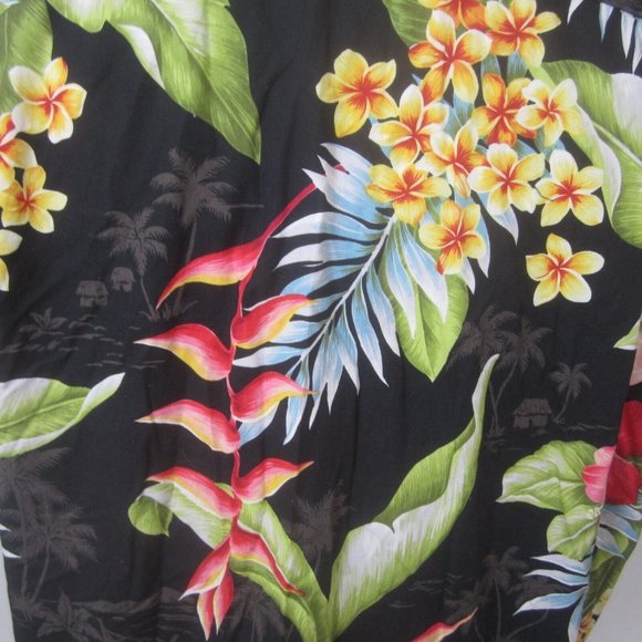 RJC Men Hawaiian camp shirt p2p 25 XL aloha luau tropical floral vintage flashy - Picture 7 of 8